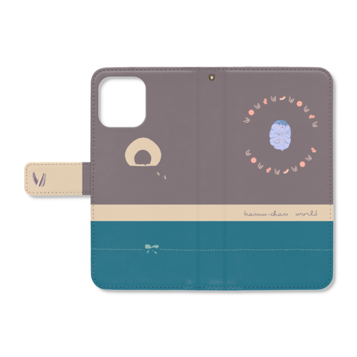 手帳型iPhoneケース - iPhone12 ProMax - ストラップ穴 あり