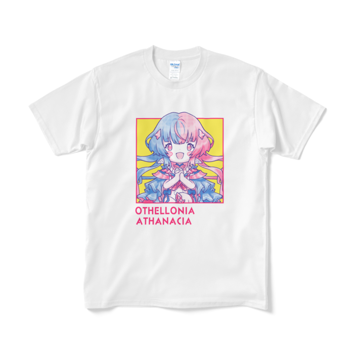 ちびキャラ「世界アタナシア」デザインTシャツ（M/ホワイト）