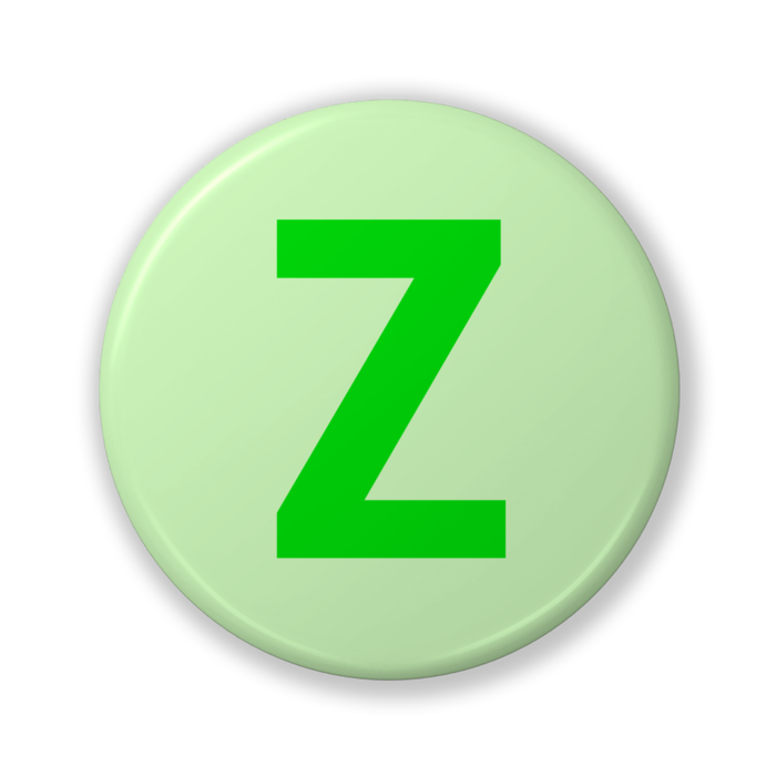 【Z（ゼット）】〈グリーン〉缶バッジ- 32mm