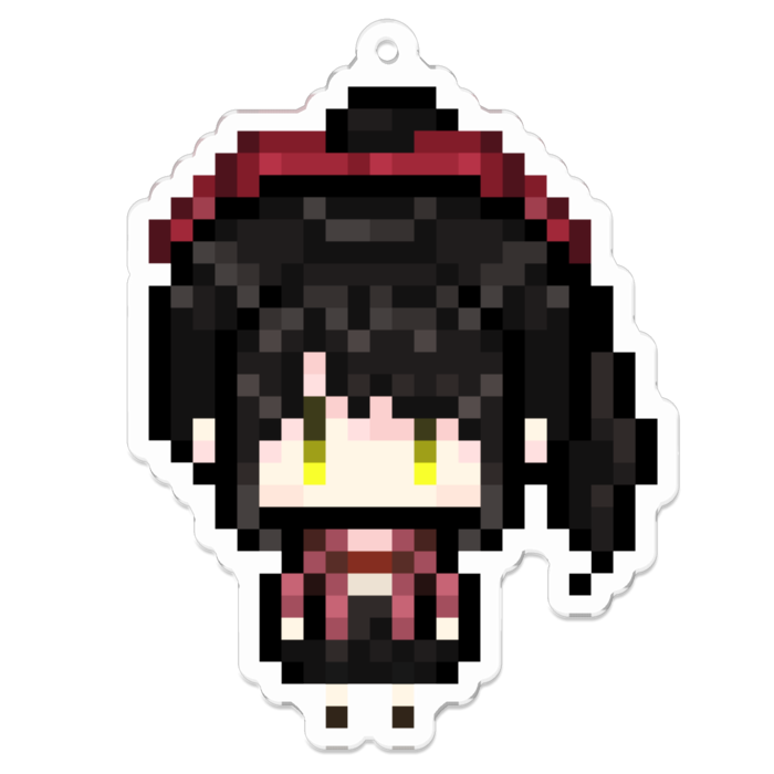 ドット絵(私服ver)アクリルキーホルダー - 70 x 70 (mm)