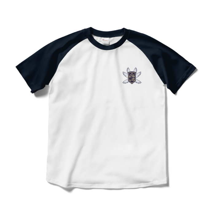 ラグランTシャツ - M - ホワイト×ネイビー