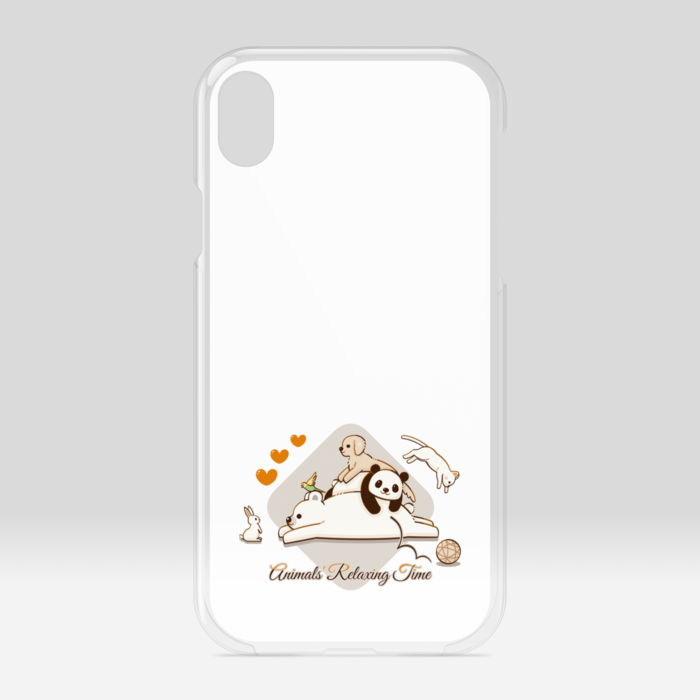 クリアiPhoneケース　白色　iPhone XR