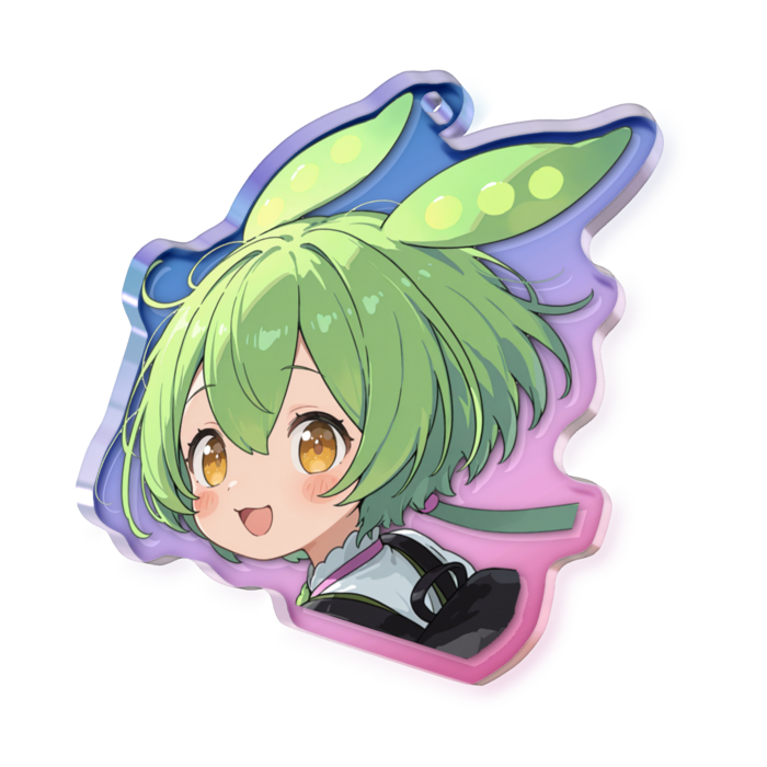 オーロラアクリルキーホルダー - 50 × 50mm