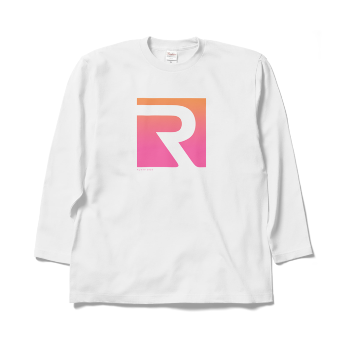 ロングスリーブTシャツ - XL - ホワイト(ピンク)