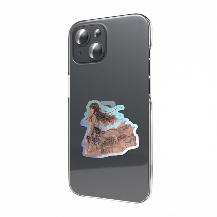 オーロラスマホステッカー - 縦