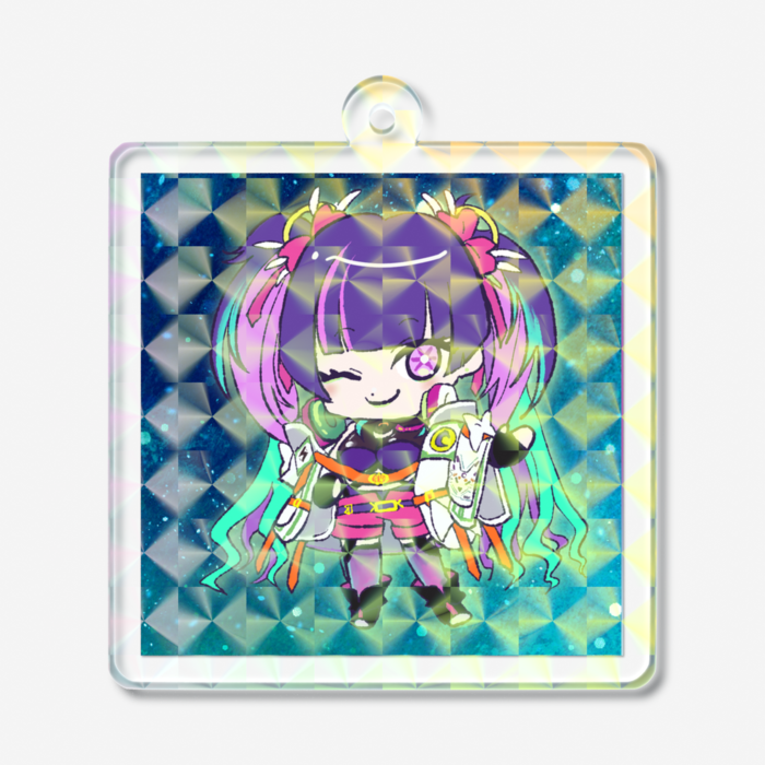 ホログラムアクリルキーホルダー - 50 × 50mm