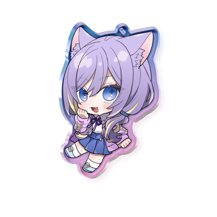 オーロラアクリルキーホルダー - 70 × 70mm