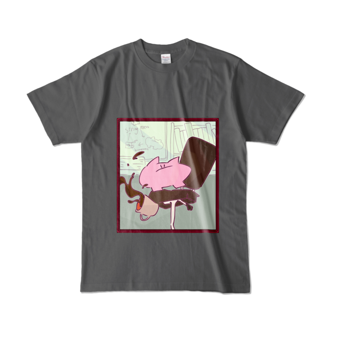 カラーTシャツ - L - チャコール (濃色)