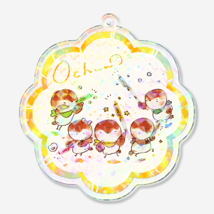 ホログラムアクリルキーホルダー - 70 × 70mm