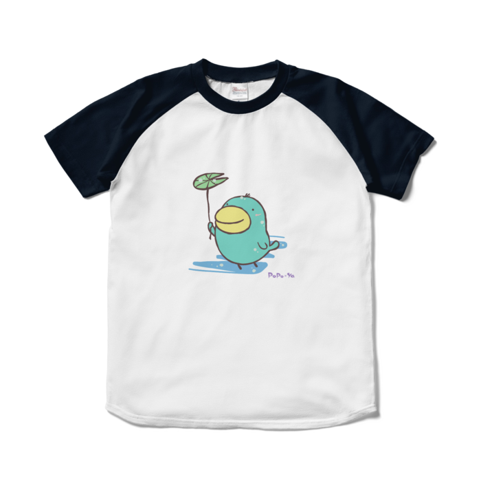 ラグランTシャツ - S - ホワイト×ネイビー