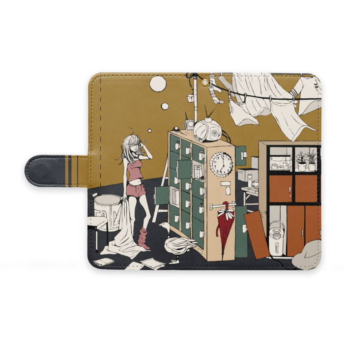 手帳型Androidケース - M - ストラップ穴 あり