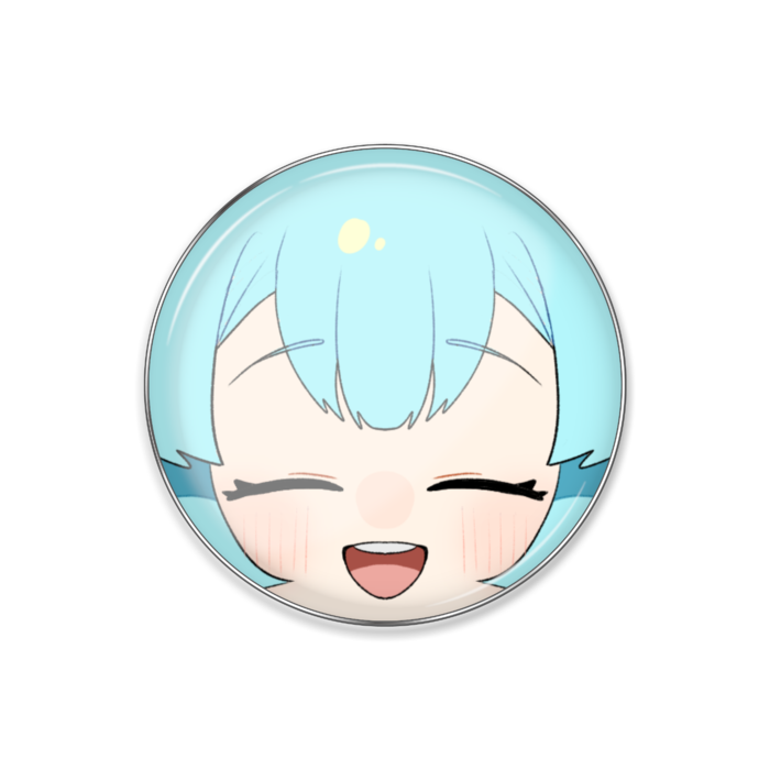ピンバッジ・笑顔