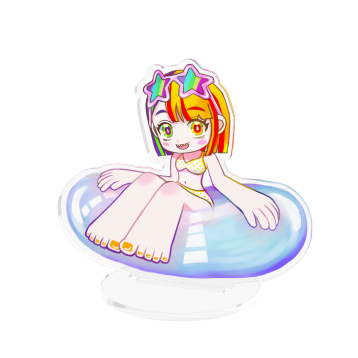 台座クリア　アクリルフィギュア - 100x100mm