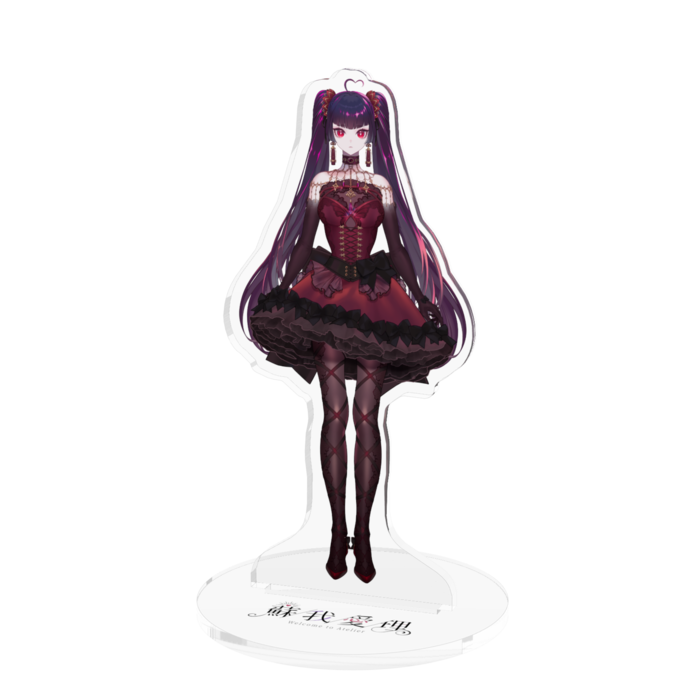 赤い蓮の髪飾りVer - 100x100mm