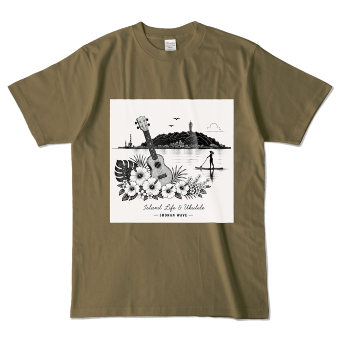 カラーTシャツ - L - オリーブ (濃色)