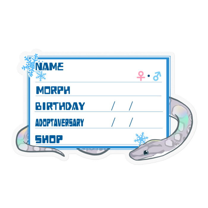 【🐍お名前ステッカー】コロニジ(アザン) ‐雪(英語)