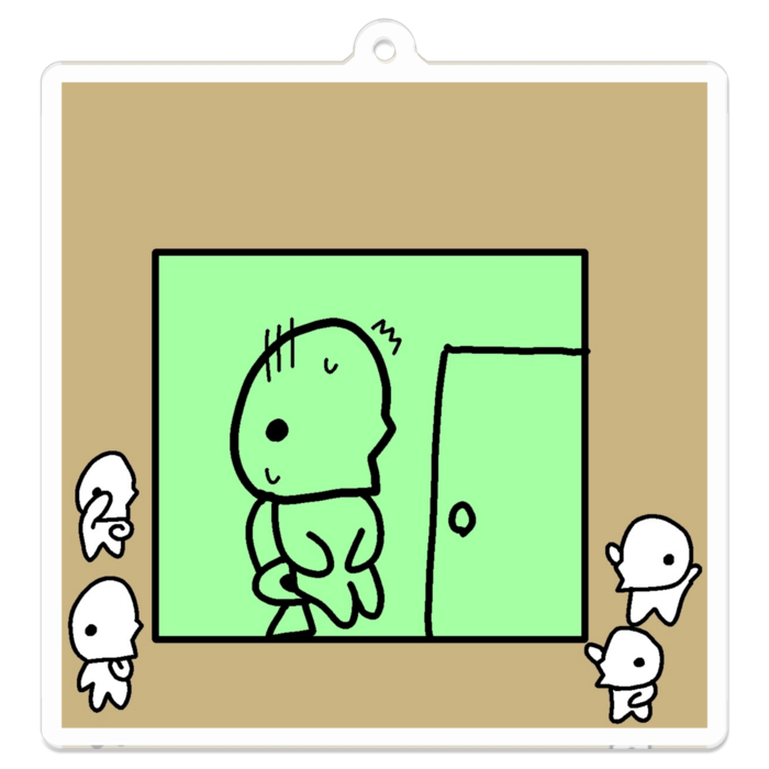 9.一時期あったスケスケのトイレ - アクリルキーホルダー - 70 x 70 (mm)