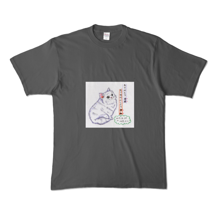 カラーTシャツ(濃色) - XL - 正面 - チャコール