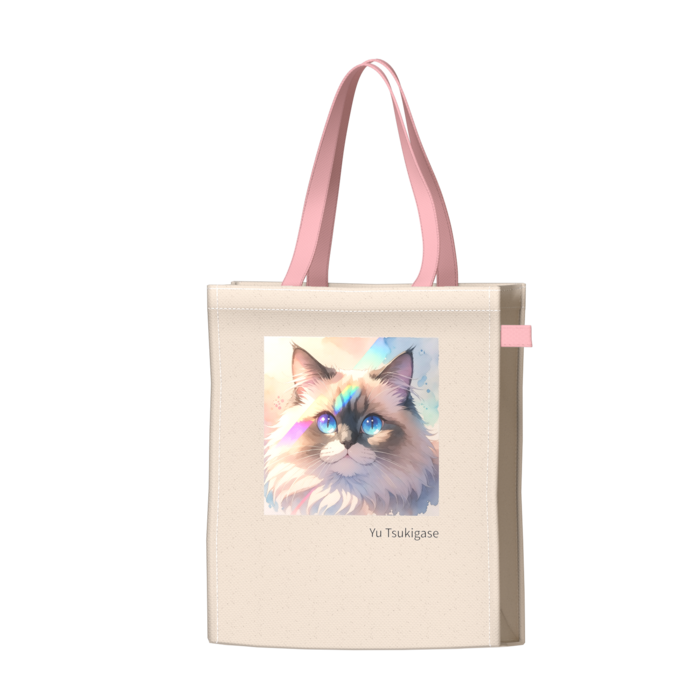 ツートンカラーバッグ - ピンク - W34 × H41 × D14cm