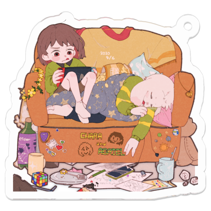 アクリルキーホルダー(コーティング) - 50 x 50 (mm)