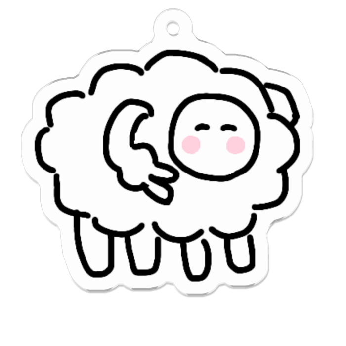 アクリルキーホルダー - 50 x 50 (mm)