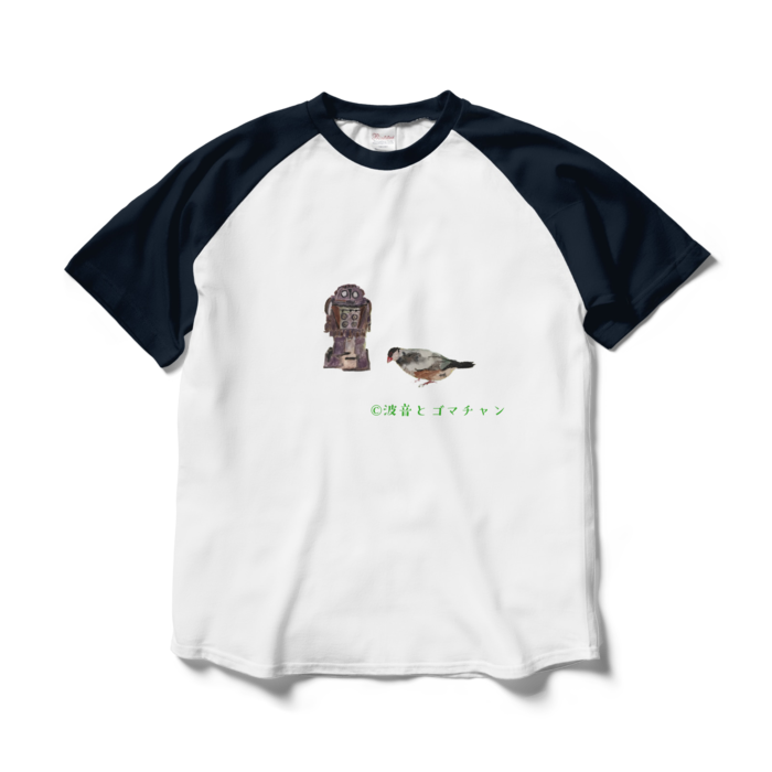 ラグランTシャツ - L - ホワイト×ネイビー