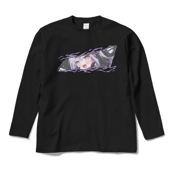 祓うちゃんロングスリーブTシャツ - M - ブラック