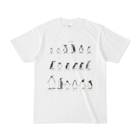 ペンギン１８種類tシャツ 白 空とぶペンギン舎b Booth