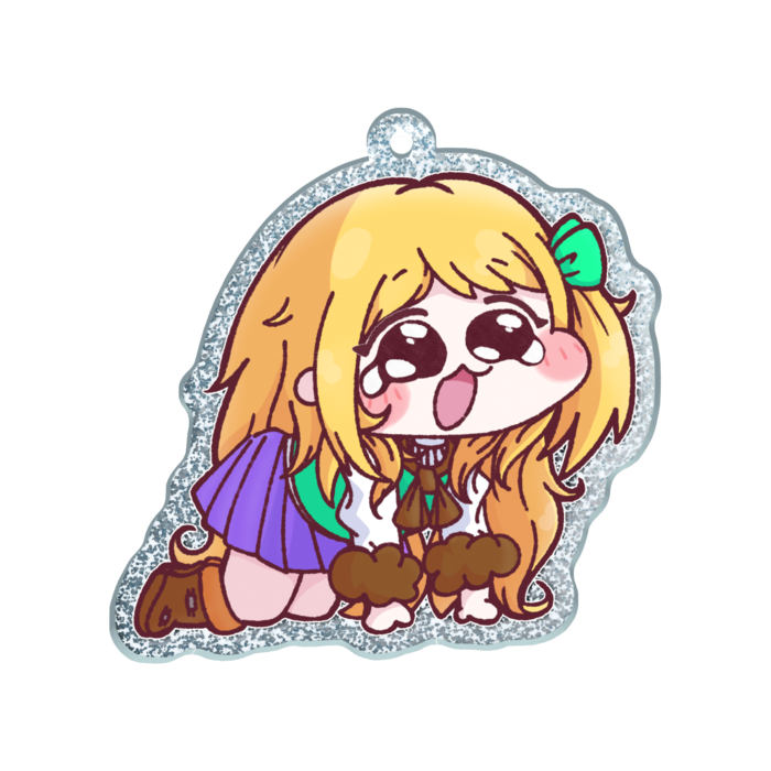 ラメアクリルキーホルダー - 50 × 50mm