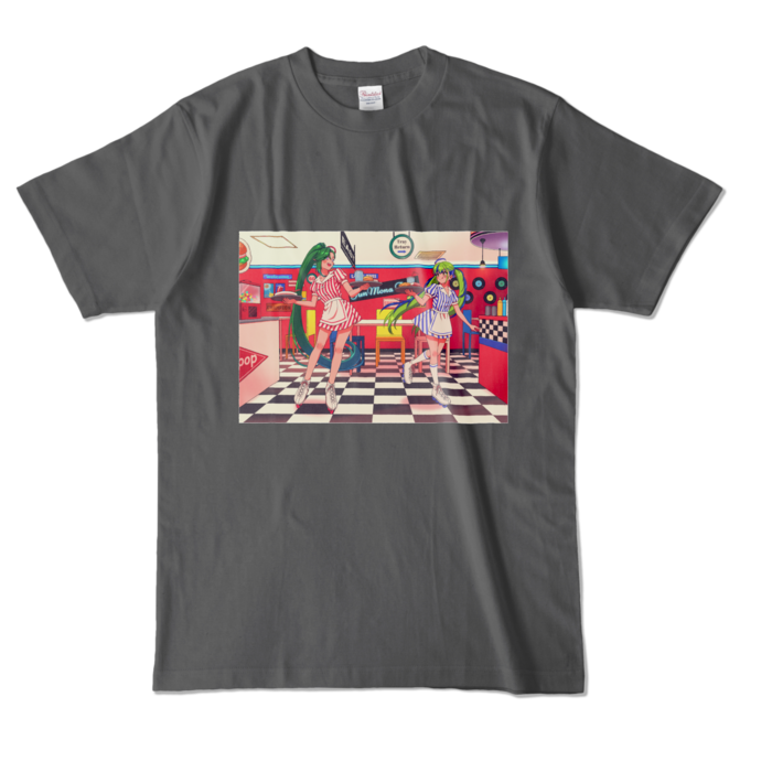 カラーTシャツ - L - チャコール (濃色)
