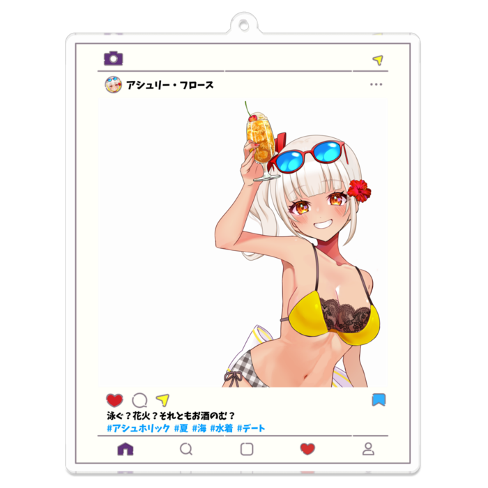 アクリルキーホルダー - 100 x 100 (mm)