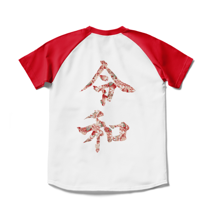 ラグランTシャツ - S - ホワイト×レッド