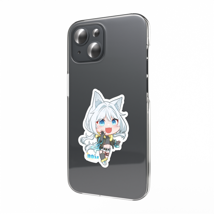 【月白うる】ミニキャラスマホステッカー