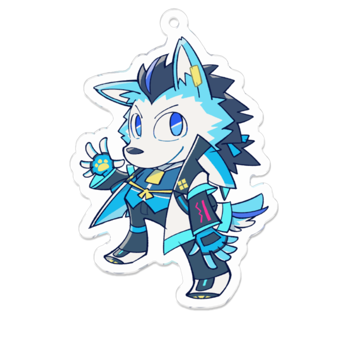 式狼縁アクリルキーホルダー