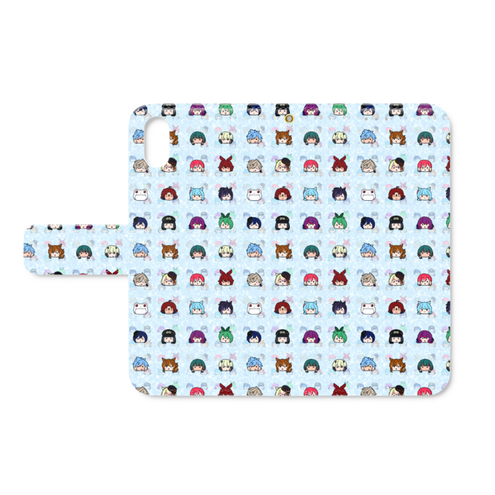 手帳型iPhoneケース(XS/X)-ブルー