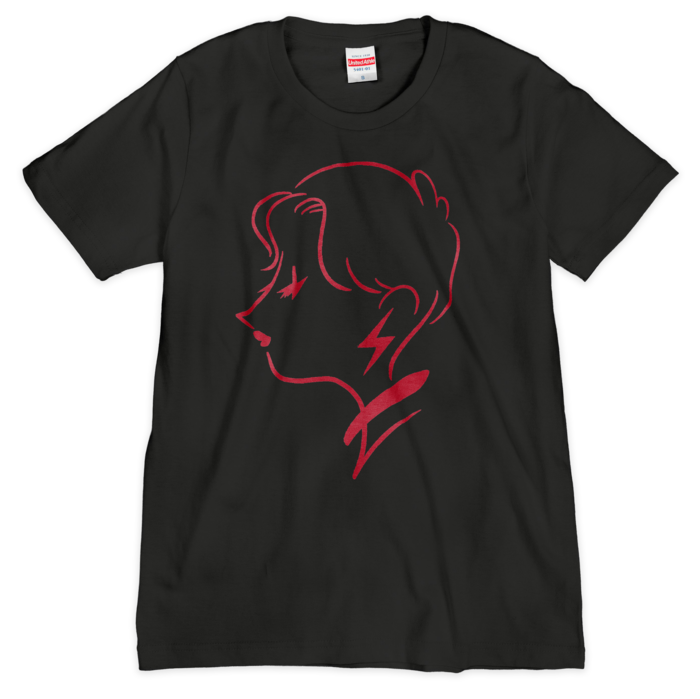 RAITA MAMA シルクスクリーンTシャツ - S - ブラック