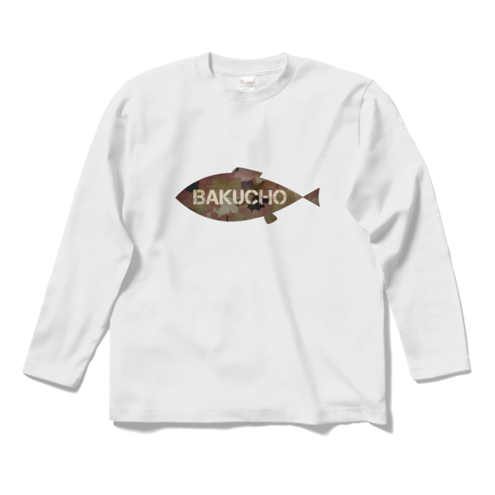 お魚ロゴ長袖シャツ - S - ホワイト