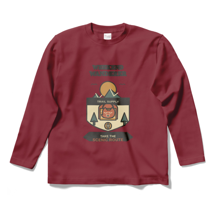 ロングスリーブTシャツ - S - バーガンディ
