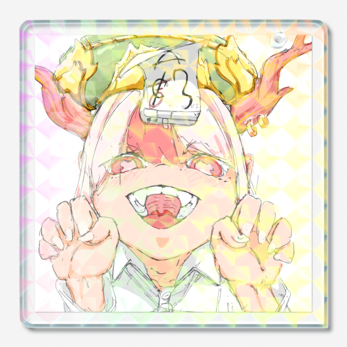 ホログラムアクリルキーホルダー - 50 × 50mm