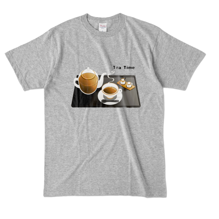 カラーTシャツ　灰色　L