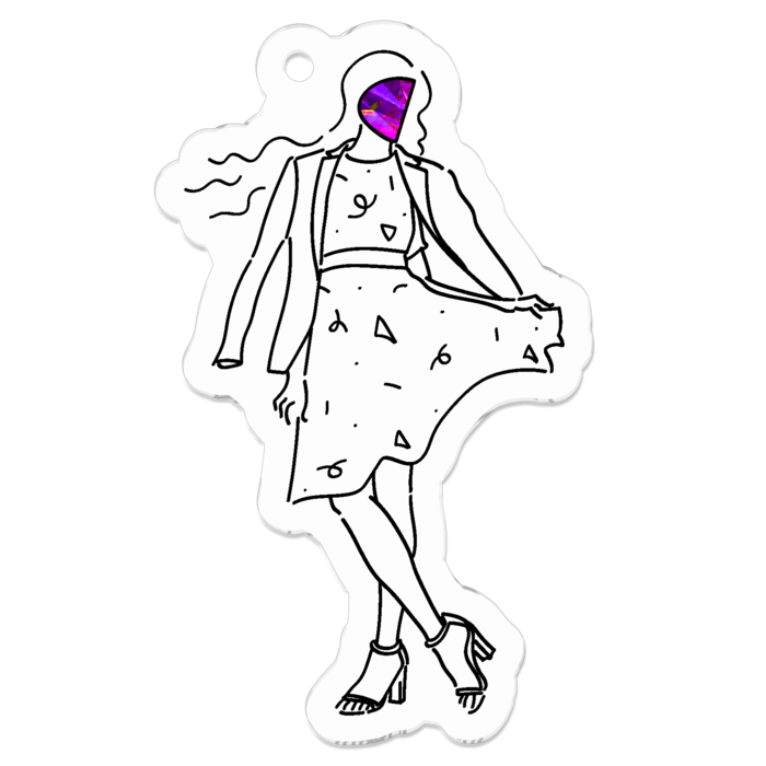 アクリルキーホルダー - 50 x 50 (mm)