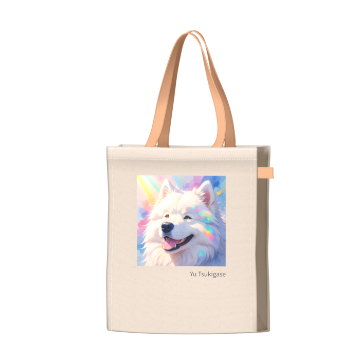 ツートンカラーバッグ - オレンジ - W34 × H41 × D14cm