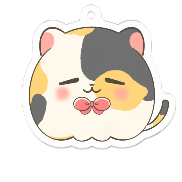 アクリルキーホルダー - 50 x 50 (mm)/ねこ