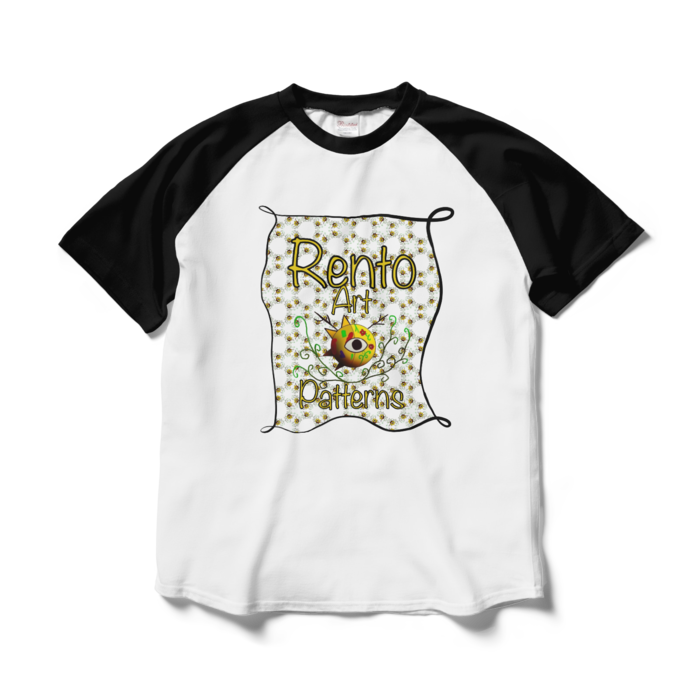 ラグランTシャツ - L - ホワイト×ブラック