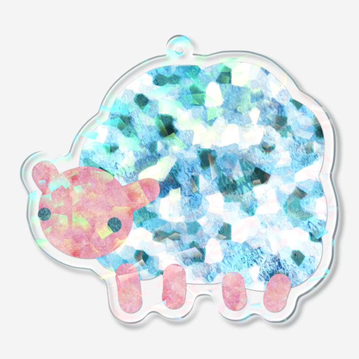 ホログラムアクリルキーホルダー - 70 × 70mm