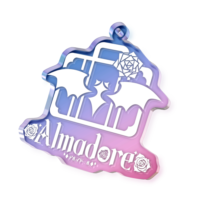 オーロラアクリルキーホルダー ホワイト