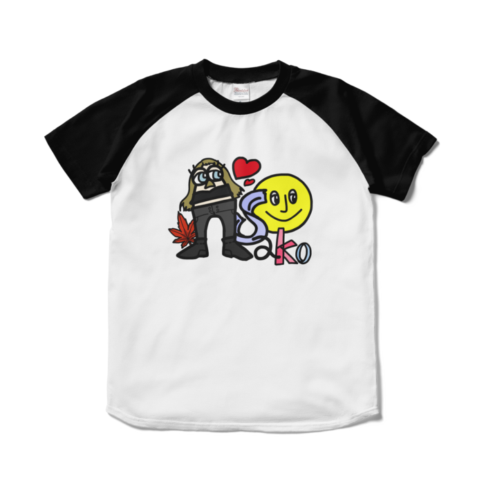 ラグランTシャツ(type-A) - S - ホワイト×ブラック