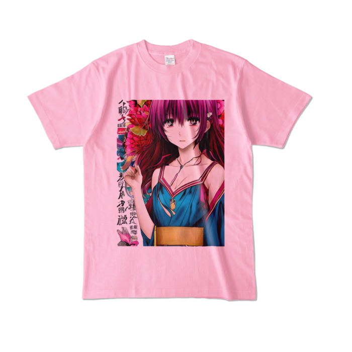 カラーTシャツ - L - ピーチ (淡色)