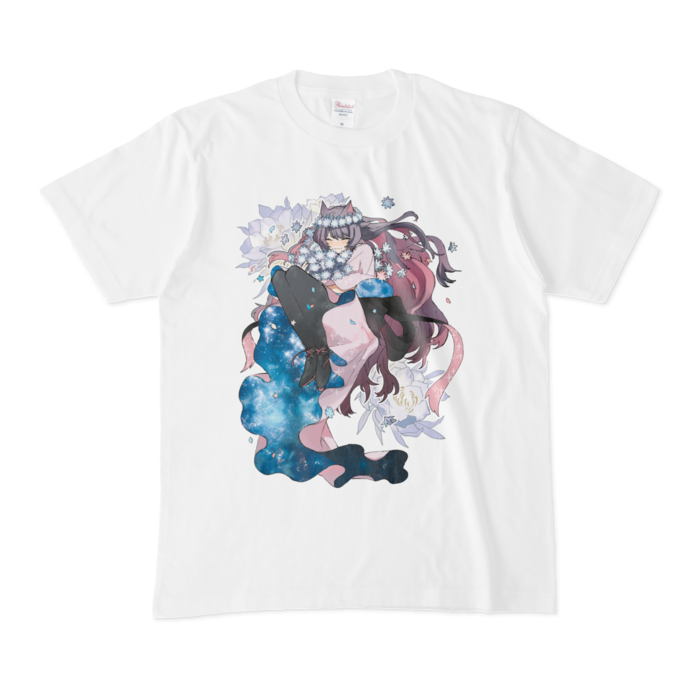 Tシャツ - M - 白(目閉じ)