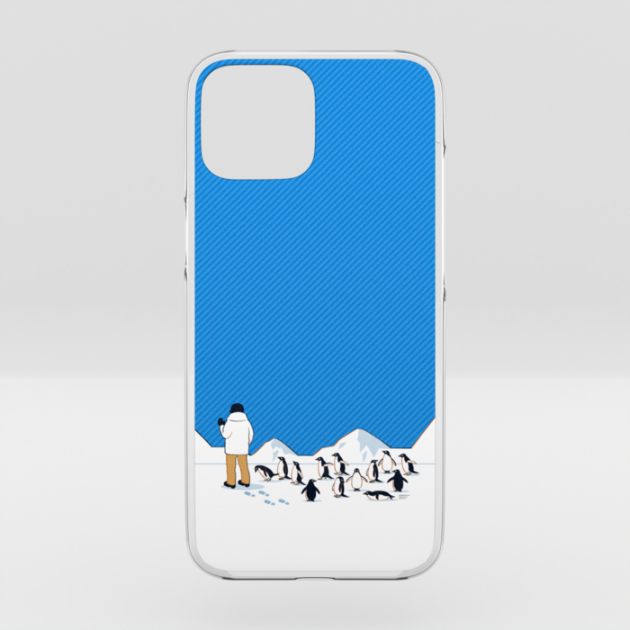クリアiPhoneケース　青色　iPhone 15